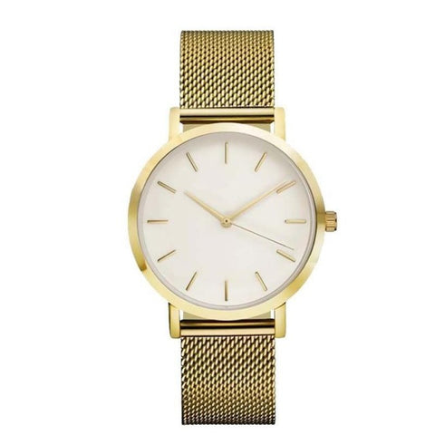 Relogio Feminino Top Brand Men Watches Fashion Stainless Steel Analog Quartz Wrist Watch Lady Luxury Mesh Band Bracelet Watch #N - watchwomen
