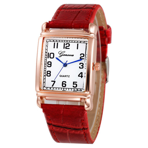 Women Casual Checkers Faux Leather Quartz Analog Wrist Watch High Quality Women Luxury Watch Ladies Clock reloj mujer Hot Sale4* - watchwomen