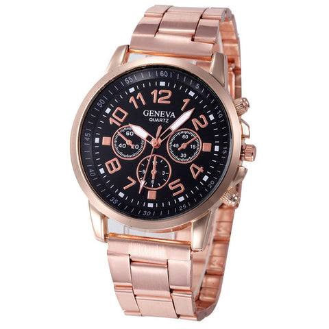 Relogio Feminino Women's Watch Black Luxury Dress Watch Stainless Steel Sport Quartz Hour Wrist Analog Watch Reloj Mujer P*21 - watchwomen