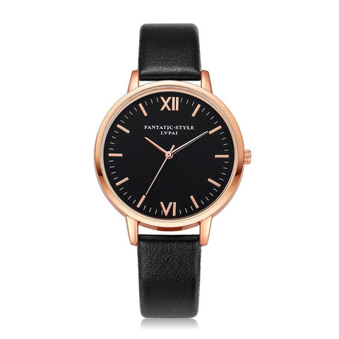 2017 Rose Gold Lvpai Brand Leather Watch Luxury Classic Wrist Watch Fashion Casual Simple Quartz Wristwatch Clock Women Watches - watchwomen