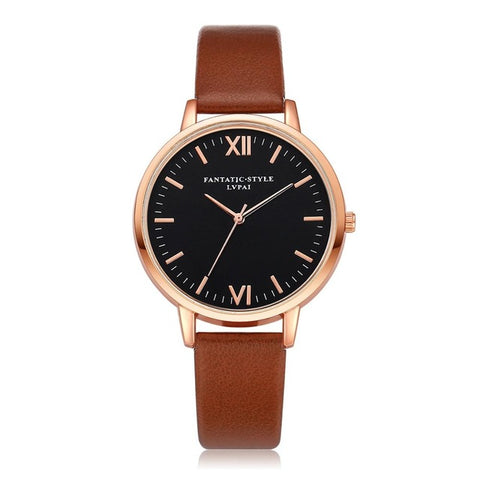 2017 Rose Gold Lvpai Brand Leather Watch Luxury Classic Wrist Watch Fashion Casual Simple Quartz Wristwatch Clock Women Watches - watchwomen