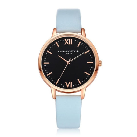 2017 Rose Gold Lvpai Brand Leather Watch Luxury Classic Wrist Watch Fashion Casual Simple Quartz Wristwatch Clock Women Watches - watchwomen
