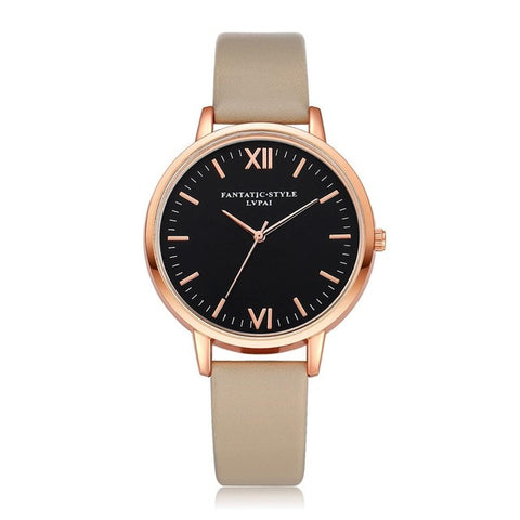 2017 Rose Gold Lvpai Brand Leather Watch Luxury Classic Wrist Watch Fashion Casual Simple Quartz Wristwatch Clock Women Watches - watchwomen