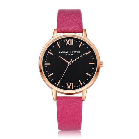 2017 Rose Gold Lvpai Brand Leather Watch Luxury Classic Wrist Watch Fashion Casual Simple Quartz Wristwatch Clock Women Watches - watchwomen