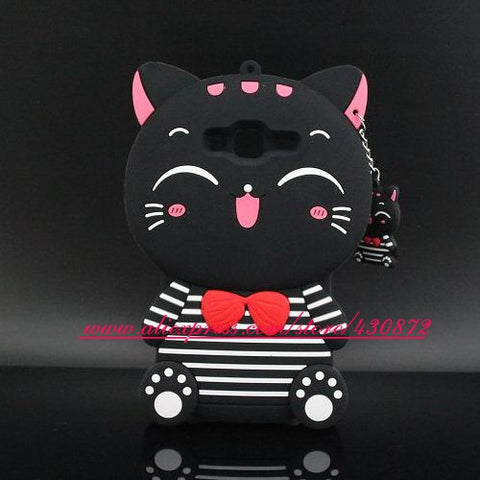 3D Silicon Unicorn Cat Girl Cartoon Soft Phone Cover Case for Samsung Galaxy Grand G530 J2 Prime J3 2016 J5 J510 J7 J710 A5 2017 - watchwomen