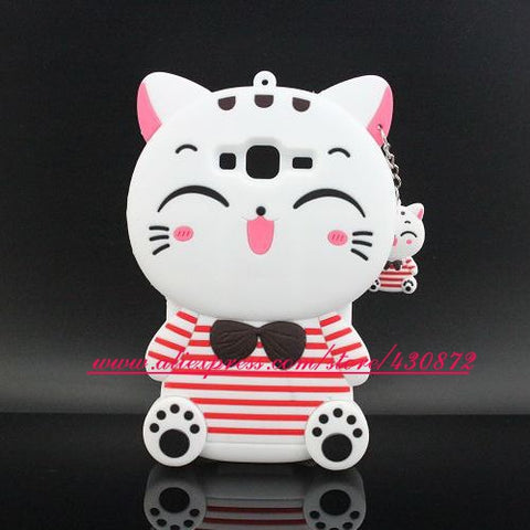 3D Silicon Unicorn Cat Girl Cartoon Soft Phone Cover Case for Samsung Galaxy Grand G530 J2 Prime J3 2016 J5 J510 J7 J710 A5 2017 - watchwomen