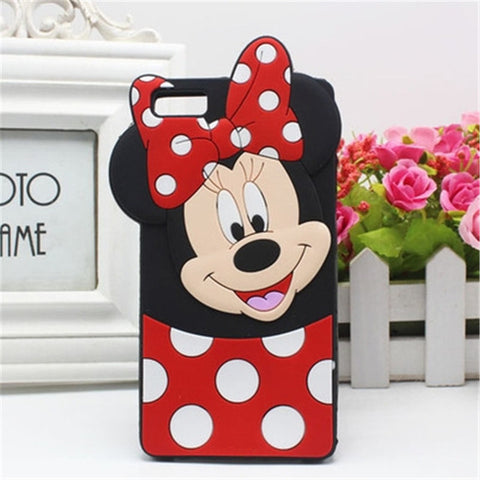 For Fundas Huawei P8 Lite P8lite Case Cute 3D Cartoon Minnie Girl Silicone Back Cover Capas Para For Huawei Ascend P8 Lite Coque - watchwomen