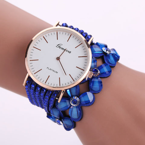2017 Luxury Fashion Brand Womens Dress Watches Women Leisure Quartz Watch Crystal Diamond Bracelet Wrist Watch relogio feminino - watchwomen