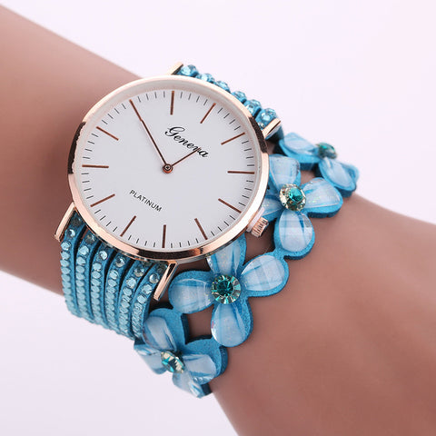 2017 Luxury Fashion Brand Womens Dress Watches Women Leisure Quartz Watch Crystal Diamond Bracelet Wrist Watch relogio feminino - watchwomen