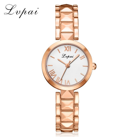 Women Luxury Bracelet Watch LVPAI Fashion Brand Rose Gold Quartz WristWatches Ladies Dress Sport Watch Clock Dropshiping LP106 - watchwomen
