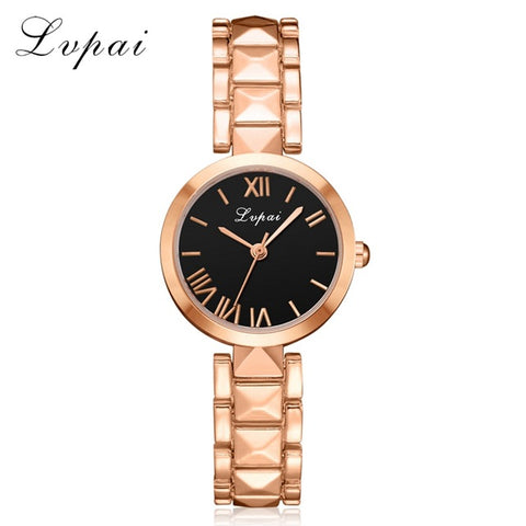 Women Luxury Bracelet Watch LVPAI Fashion Brand Rose Gold Quartz WristWatches Ladies Dress Sport Watch Clock Dropshiping LP106 - watchwomen