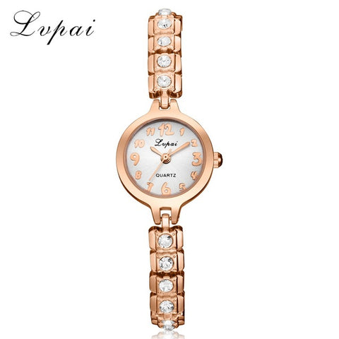 Women Luxury Bracelet Watch LVPAI Fashion Brand Rose Gold Quartz WristWatches Ladies Dress Sport Watch Clock Dropshiping LP106 - watchwomen