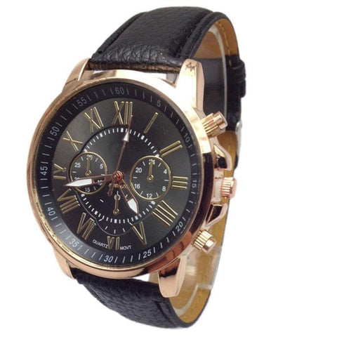 Quartz Wristwatches 2017 Women Stylish Numerals Faux Leather Analog Quartz Wrist Watch 308 - watchwomen