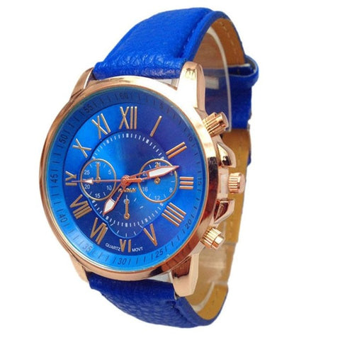 Quartz Wristwatches 2017 Women Stylish Numerals Faux Leather Analog Quartz Wrist Watch 308 - watchwomen