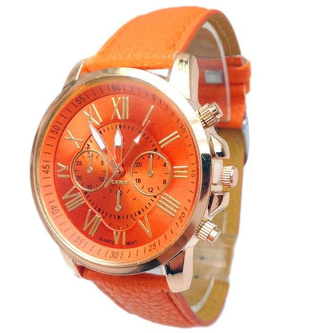 Quartz Wristwatches 2017 Women Stylish Numerals Faux Leather Analog Quartz Wrist Watch 308 - watchwomen