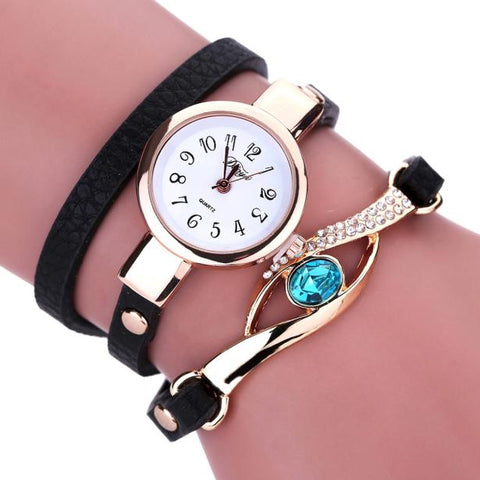 Fashion quartz watch  Bracelet Watches top brand leather strap lady girl wrist watch clock women relogios femininos #0l - watchwomen
