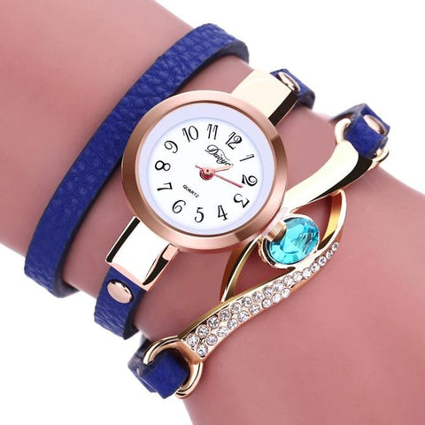 Fashion quartz watch  Bracelet Watches top brand leather strap lady girl wrist watch clock women relogios femininos #0l - watchwomen