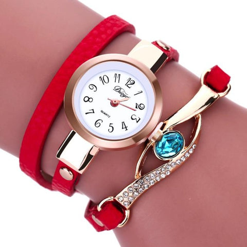 Fashion quartz watch  Bracelet Watches top brand leather strap lady girl wrist watch clock women relogios femininos #0l - watchwomen