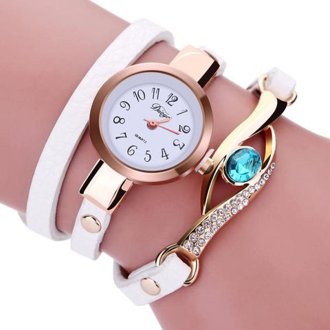 Fashion quartz watch  Bracelet Watches top brand leather strap lady girl wrist watch clock women relogios femininos #0l - watchwomen