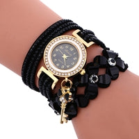 Luxury brand Women's Bracelet Watches shiny Diamond Leather Bracelet Lady Womans Wrist Watch clock women relogios femininos #A - watchwomen