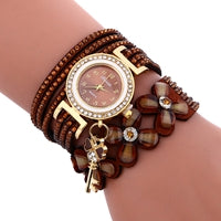 Luxury brand Women's Bracelet Watches shiny Diamond Leather Bracelet Lady Womans Wrist Watch clock women relogios femininos #A - watchwomen
