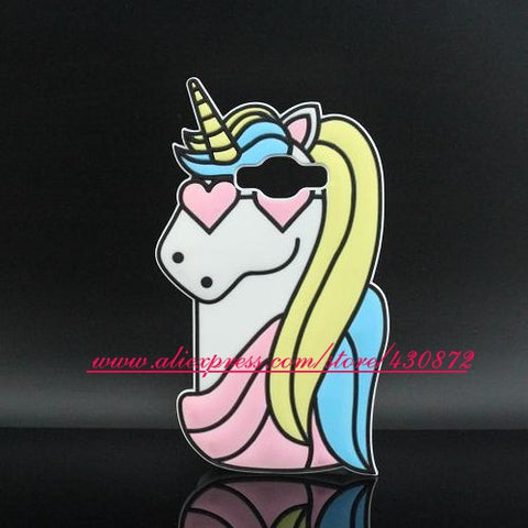 3D Silicon Unicorn Cat Girl Cartoon Soft Phone Cover Case for Samsung Galaxy Grand G530 J2 Prime J3 2016 J5 J510 J7 J710 A5 2017 - watchwomen