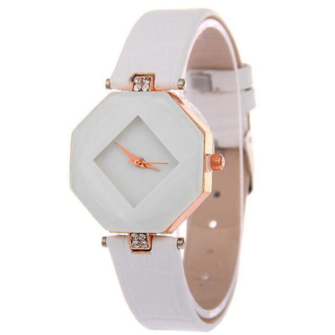High-Quality 2017 New 5color jewelry Watch Fashion Gift Table Women Watches Jewel gem cut black geometry quartz wristwatches 3* - watchwomen