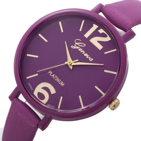 10 Colors Women horloge Bracelet Watch Famous brand Ladies Faux Leather Analog Quartz Wrist Watch Clock Women relojes mujer 2017 - watchwomen