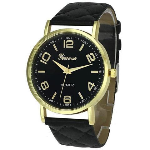 2017 New Fashion Designed Relogio Classical Feminino Clock  Women Faux Leather Analog Quartz Wrist Watch Gift Dropshipping L606 - watchwomen