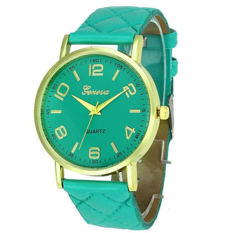 2017 New Fashion Designed Relogio Classical Feminino Clock  Women Faux Leather Analog Quartz Wrist Watch Gift Dropshipping L606 - watchwomen