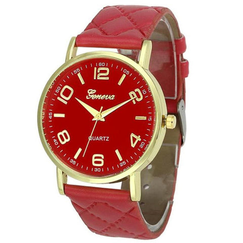 2017 New Fashion Designed Relogio Classical Feminino Clock  Women Faux Leather Analog Quartz Wrist Watch Gift Dropshipping L606 - watchwomen