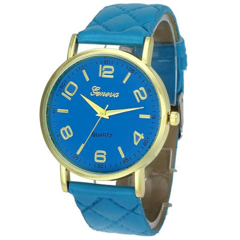 2017 New Fashion Designed Relogio Classical Feminino Clock  Women Faux Leather Analog Quartz Wrist Watch Gift Dropshipping L606 - watchwomen