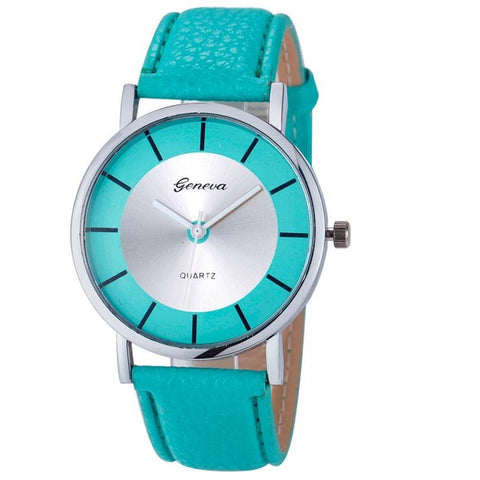 Geneva Watch 2018 New Fashion Luxury Brand Women Casual Dress Watches Leather Analog Quartz Wrist Watch Relogio Feminino #N - watchwomen