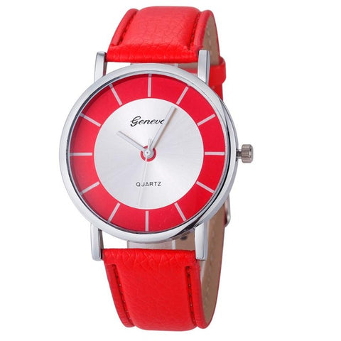 Geneva Watch 2018 New Fashion Luxury Brand Women Casual Dress Watches Leather Analog Quartz Wrist Watch Relogio Feminino #N - watchwomen