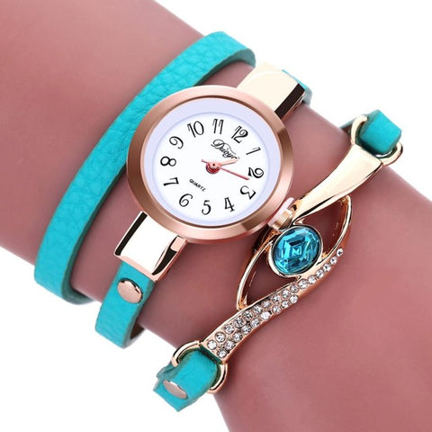 Duoya 2018 Watch Women Bracelet Ladies Watch With Rhinestones Vintage Wristwatch Elegant Casual Watches Relogio Feminino Luxo - watchwomen