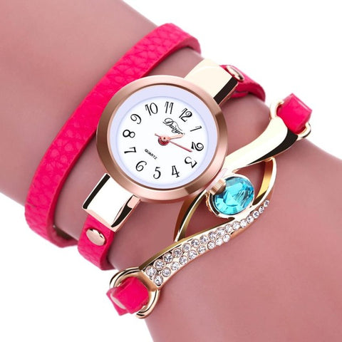 Duoya 2018 Watch Women Bracelet Ladies Watch With Rhinestones Vintage Wristwatch Elegant Casual Watches Relogio Feminino Luxo - watchwomen