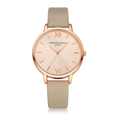 2017 New Rose Gold Women Watches Luxury Bracelet Dress Watch Leather Dropshiping Ladies Quartz Watch Woman Wristwatch LP050 - watchwomen