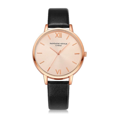 2017 New Rose Gold Women Watches Luxury Bracelet Dress Watch Leather Dropshiping Ladies Quartz Watch Woman Wristwatch LP050 - watchwomen