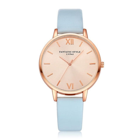 2017 New Rose Gold Women Watches Luxury Bracelet Dress Watch Leather Dropshiping Ladies Quartz Watch Woman Wristwatch LP050 - watchwomen
