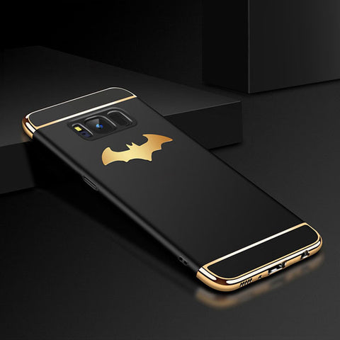 Luxury 3 in 1 Plating PC Phone Cases For Samsung Galaxy Note 8 S8 Plus S7 edge Cover 3D Batman Wings Case Matte Shockproof Armor - watchwomen