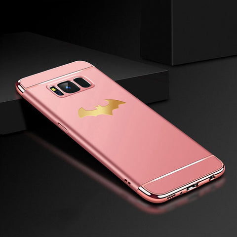 Luxury 3 in 1 Plating PC Phone Cases For Samsung Galaxy Note 8 S8 Plus S7 edge Cover 3D Batman Wings Case Matte Shockproof Armor - watchwomen