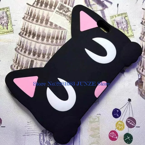 3D Cartoon Cat Case For iPhone X 4 4S 5S SE 5C 6 6S 7 8 Plus 5.5" Cover Unicorn Bear Bunny Pig Horse Phone Bags - watchwomen