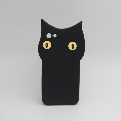 3D Cartoon Cat Case For iPhone X 4 4S 5S SE 5C 6 6S 7 8 Plus 5.5" Cover Unicorn Bear Bunny Pig Horse Phone Bags - watchwomen