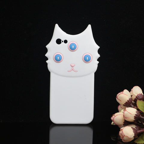 3D Cartoon Cat Case For iPhone X 4 4S 5S SE 5C 6 6S 7 8 Plus 5.5" Cover Unicorn Bear Bunny Pig Horse Phone Bags - watchwomen