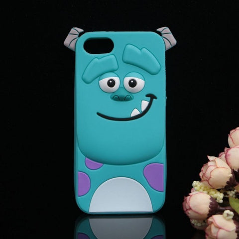 3D Cartoon Cat Case For iPhone X 4 4S 5S SE 5C 6 6S 7 8 Plus 5.5" Cover Unicorn Bear Bunny Pig Horse Phone Bags - watchwomen