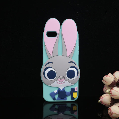 3D Cartoon Cat Case For iPhone X 4 4S 5S SE 5C 6 6S 7 8 Plus 5.5" Cover Unicorn Bear Bunny Pig Horse Phone Bags - watchwomen