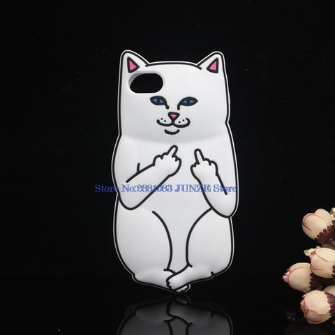 3D Cartoon Cat Case For iPhone X 4 4S 5S SE 5C 6 6S 7 8 Plus 5.5" Cover Unicorn Bear Bunny Pig Horse Phone Bags - watchwomen