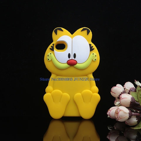 3D Cartoon Cat Case For iPhone X 4 4S 5S SE 5C 6 6S 7 8 Plus 5.5" Cover Unicorn Bear Bunny Pig Horse Phone Bags - watchwomen