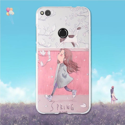For Huawei P8 Lite 2017 honor 8 Lite Case Soft TPU Fundas For Honor 4C 6C Honor 8 Lite Cover Cute For Huawei P8 Lite Phone Cases - watchwomen