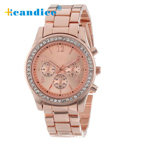 Luxury Brand Fashion Casual Ladies Watch Women Rhinestone Watches Dress Rose Gold Quartz Female Clock Montre Femme Relojes Mujer - watchwomen